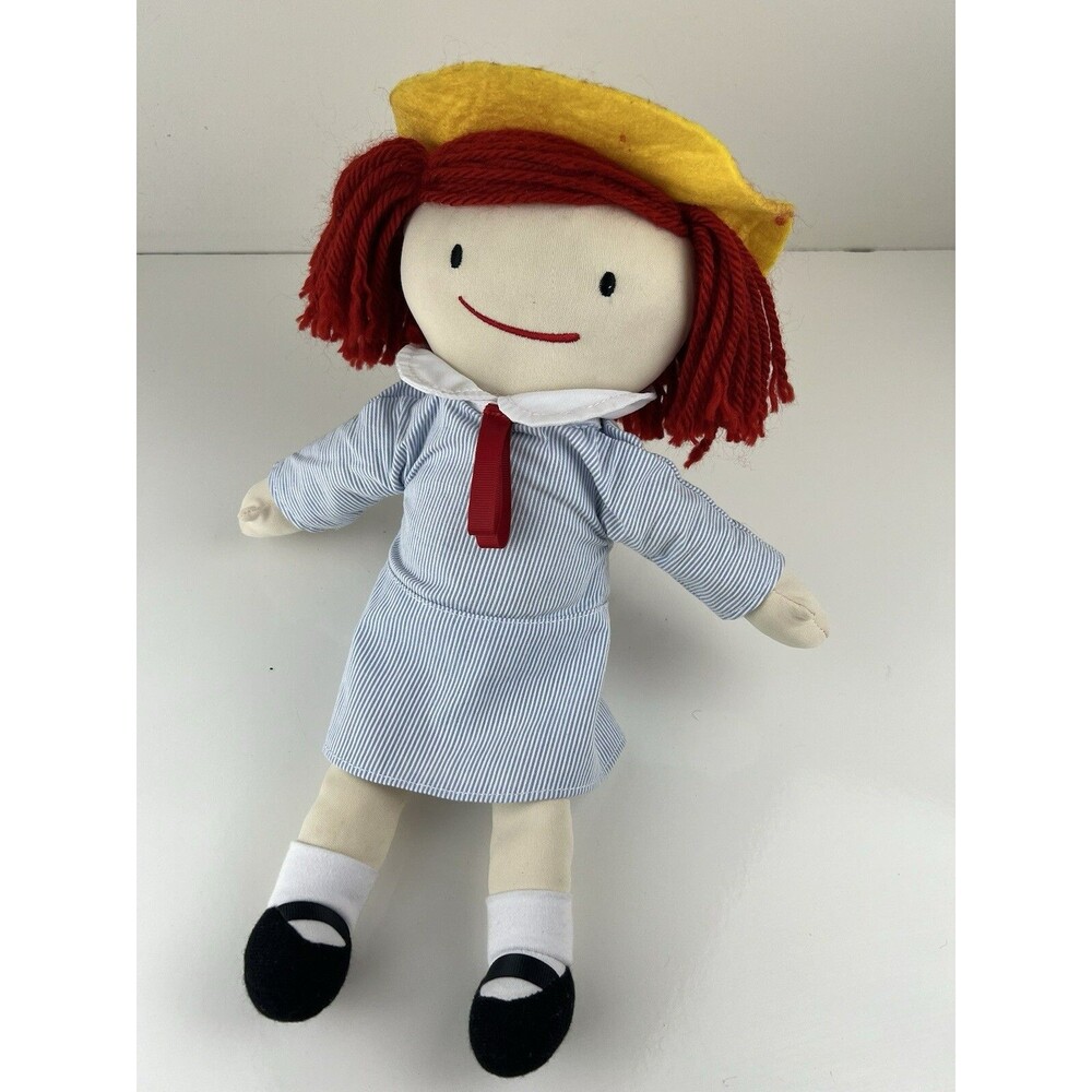 Yottoy Madeline Soft Doll Plush Doll 14" Blue Stripe Dress Stuffed Animal Toy